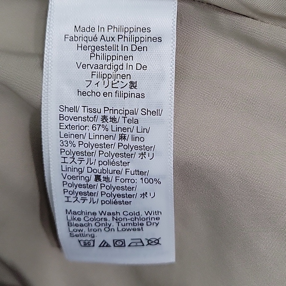 J. Crew Tan Pencil Mini Linen Skirt Size 10 - Picture 9 of 9